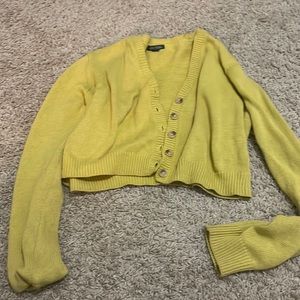 button up crop top cardigan